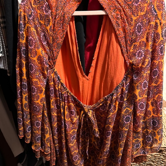 Free People Orange Pattern Tunic - Picture 2 of 3